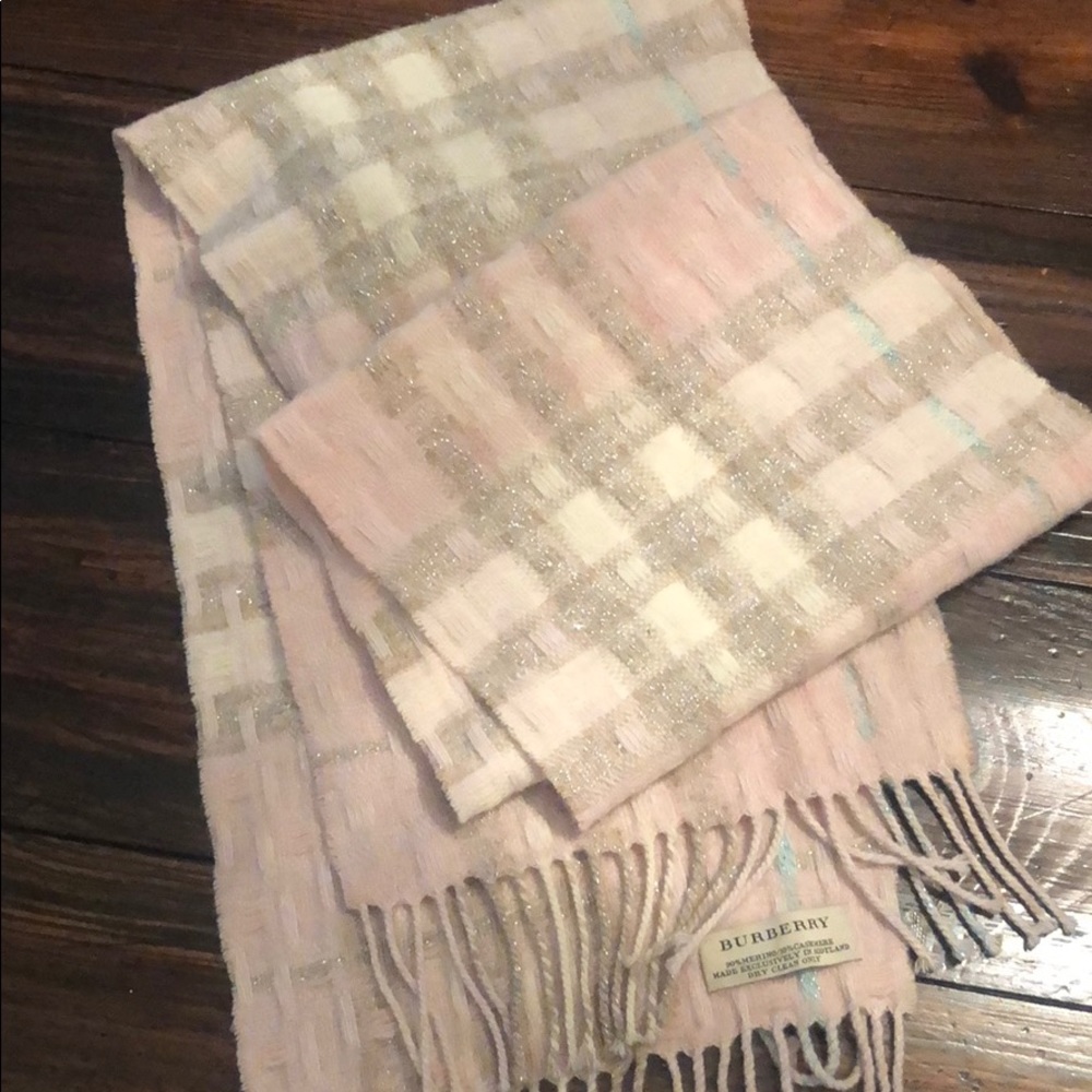 Pink Burberry Scarf